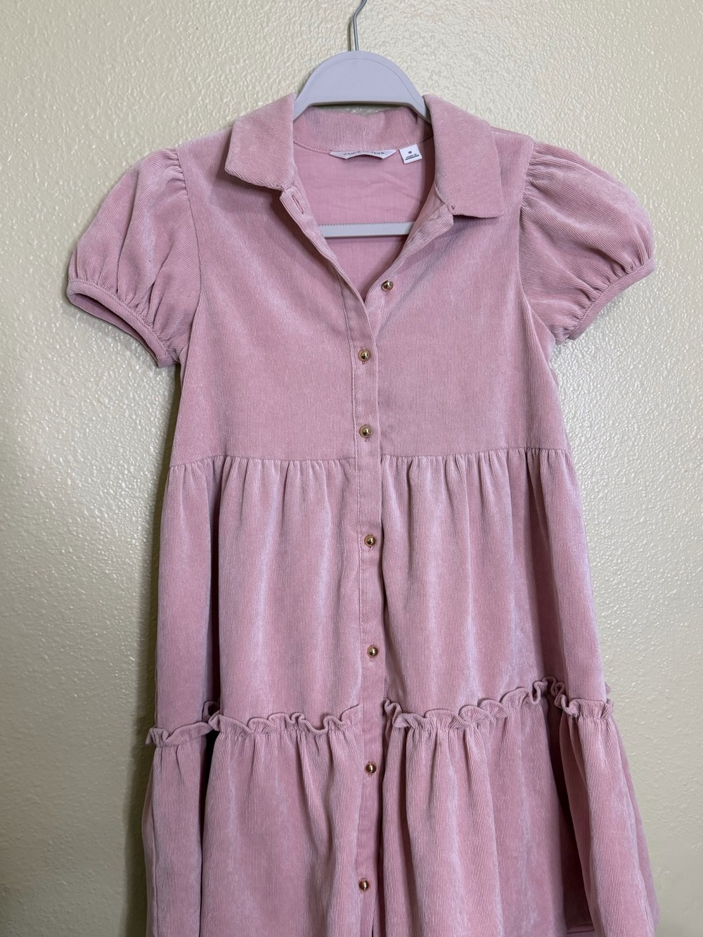 Janie and Jack Dusty Pink Button-Tier Dress